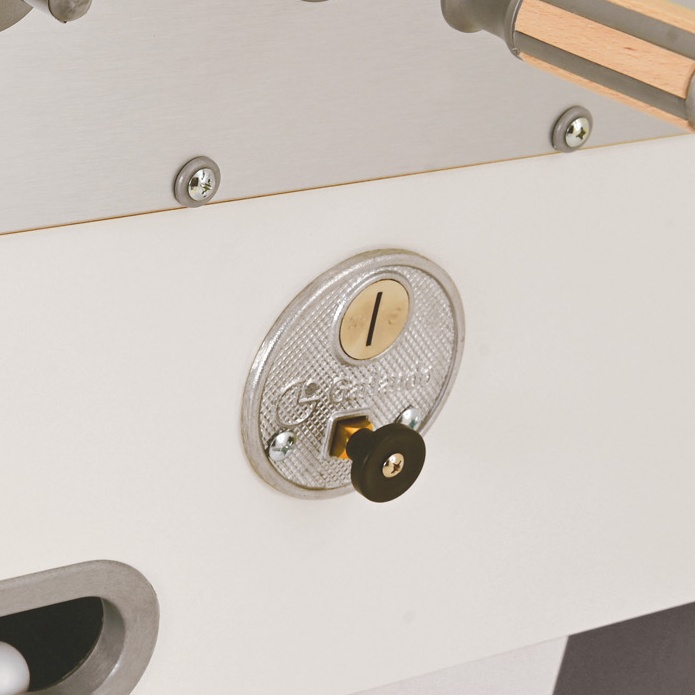 Standard mechanical coin mechanism.