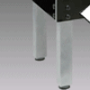 Metal legs coated