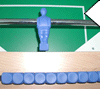 Fully rotating (360 degrees) goalkeeper